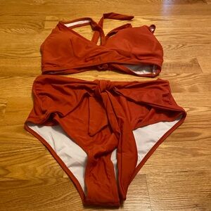 NWOT 2XL orange bikini